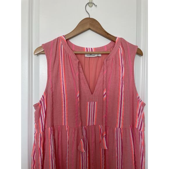 Vineyard Vines Women's Sleeveless Striped Neon Pop Maxi Midi Dress Size Large L - Picture 8 of 14